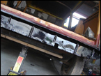 Rear valance removed, de-rusted and painted inside
