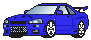 R34 GTT blue