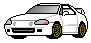 white converted honda crx del sol Gif