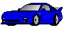 Blue Mazda RX7 FD