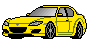 Yellow Mazda RX8