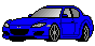 Blue Mazda RX8