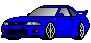 blue Skyline R33 GTR