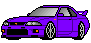 purple Skyline R33 GTR