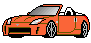 convertible orange Nissan 350Z