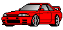red Nissan Skyline R32 GTR