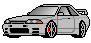 grey Nissan Skyline R32 GTR