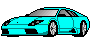 Turqoise Lamborghini murcielago